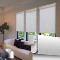 Motorized No-Drill Blackout Roller Shades with Remote Control